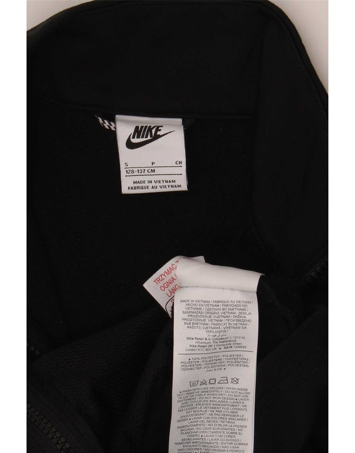 Jachetă de top pentru trening grafic Nike pentru băieți 8-9 ani Poliester negru mic