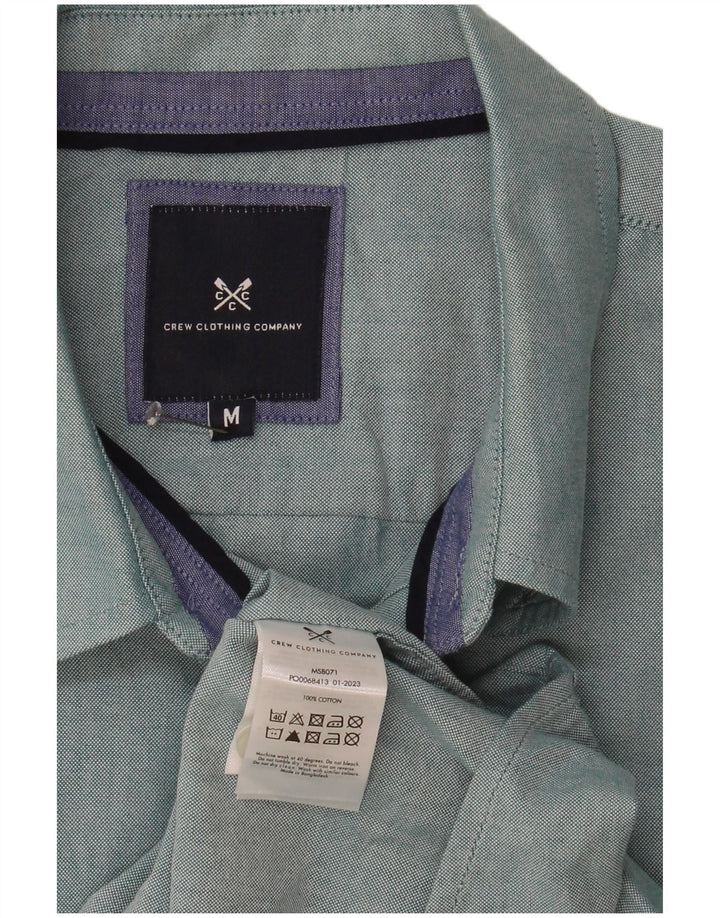 Crew Clothing Cămașă cu mânecă scurtă pentru bărbați, bumbac albastru mediu