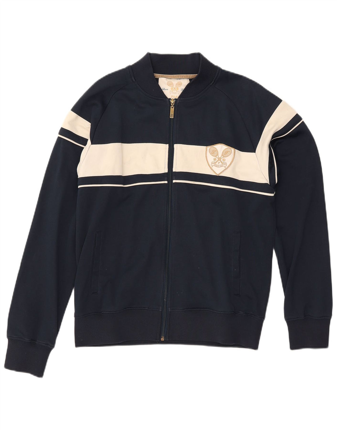 Jachetă de top pentru trening FILA pentru bărbați, poliester bloc de culoare, albastru marin mediu