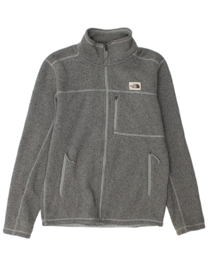 Jachetă de trening pentru bărbați THE NORTH FACE, din poliester moale, gri mic