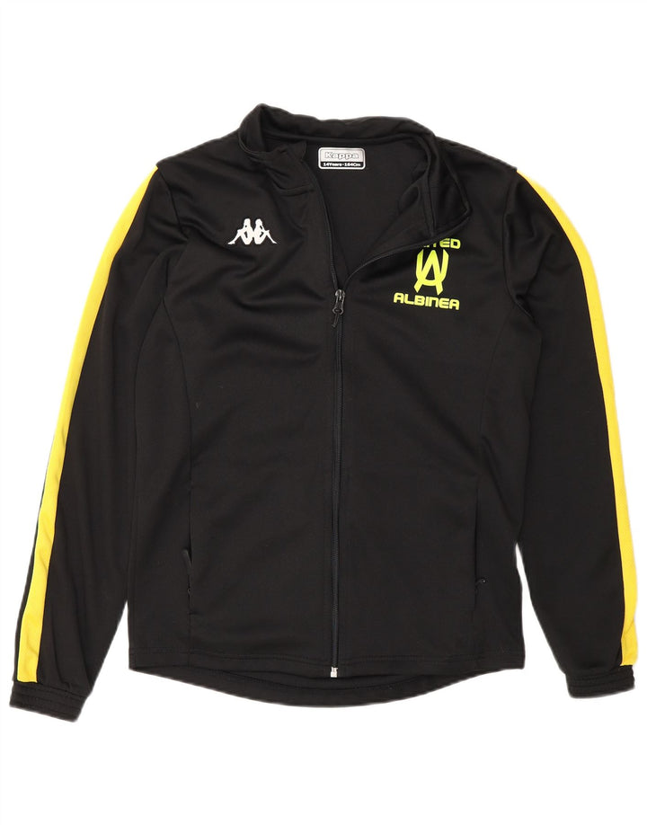 Jachetă de trening Kappa pentru băieți 13-14 ani, negru, color block