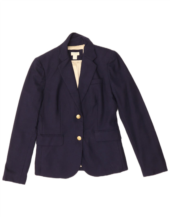 Jachetă pentru femei J. CREW cu 2 nasturi US 0 XS Lână bleumarin