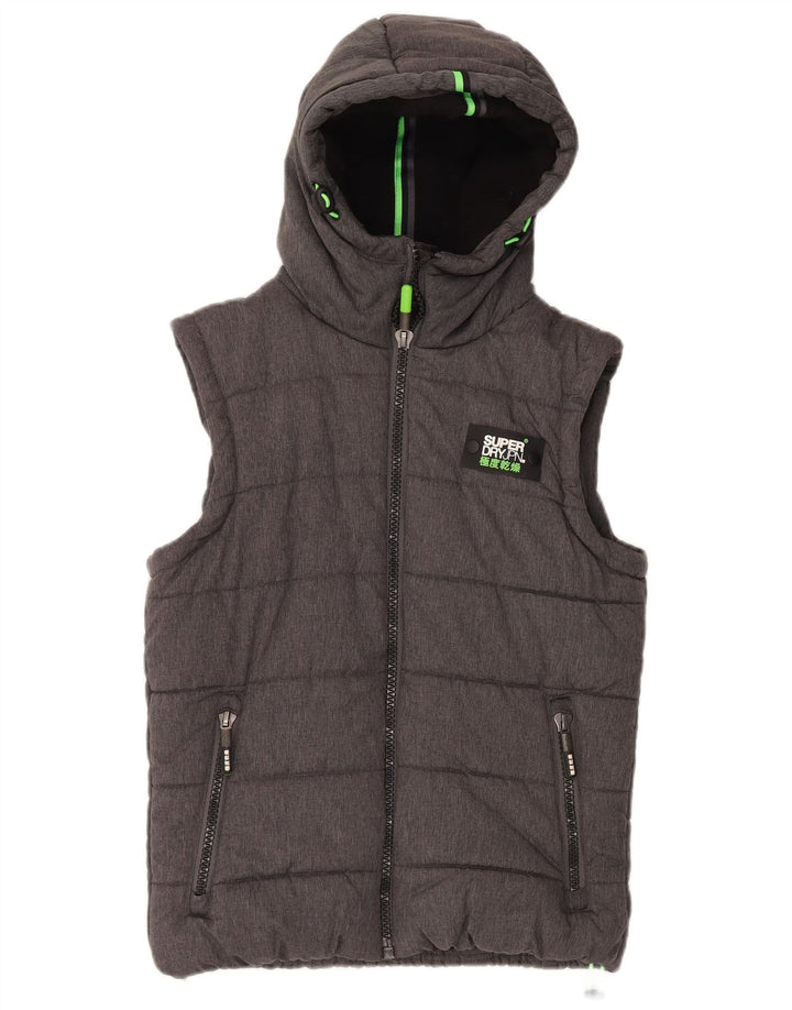 Gilet căptușit pentru bărbați Superdry UK 38 Medium Gri Poliester