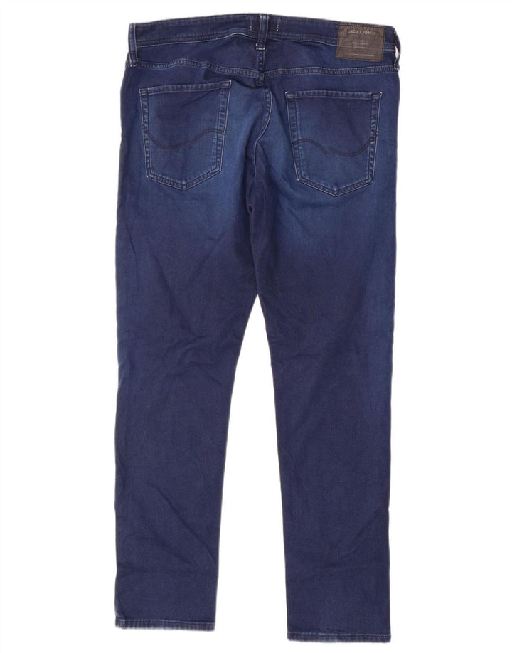Blugi slim pentru bărbați Jack & Jones W36 L32 bleumarin
