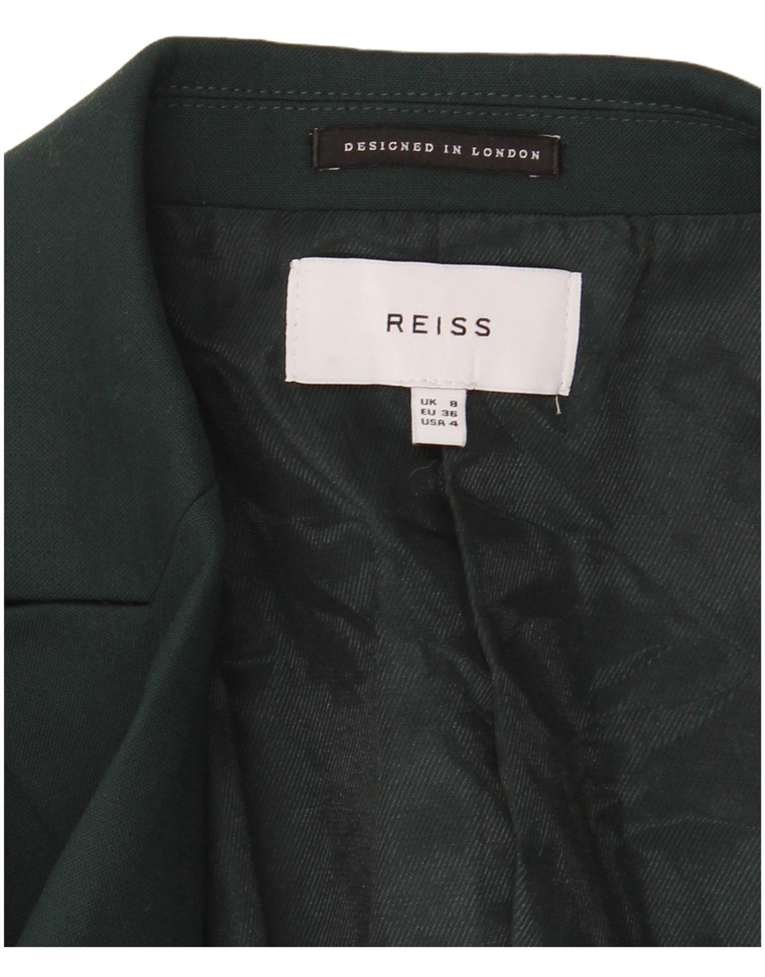 Sacou blazer pentru femei Reiss cu 1 nasture UK 8 Small Green