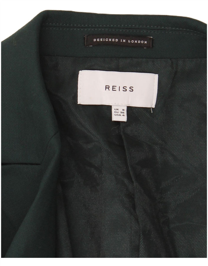 Sacou blazer pentru femei Reiss cu 1 nasture UK 8 Small Green