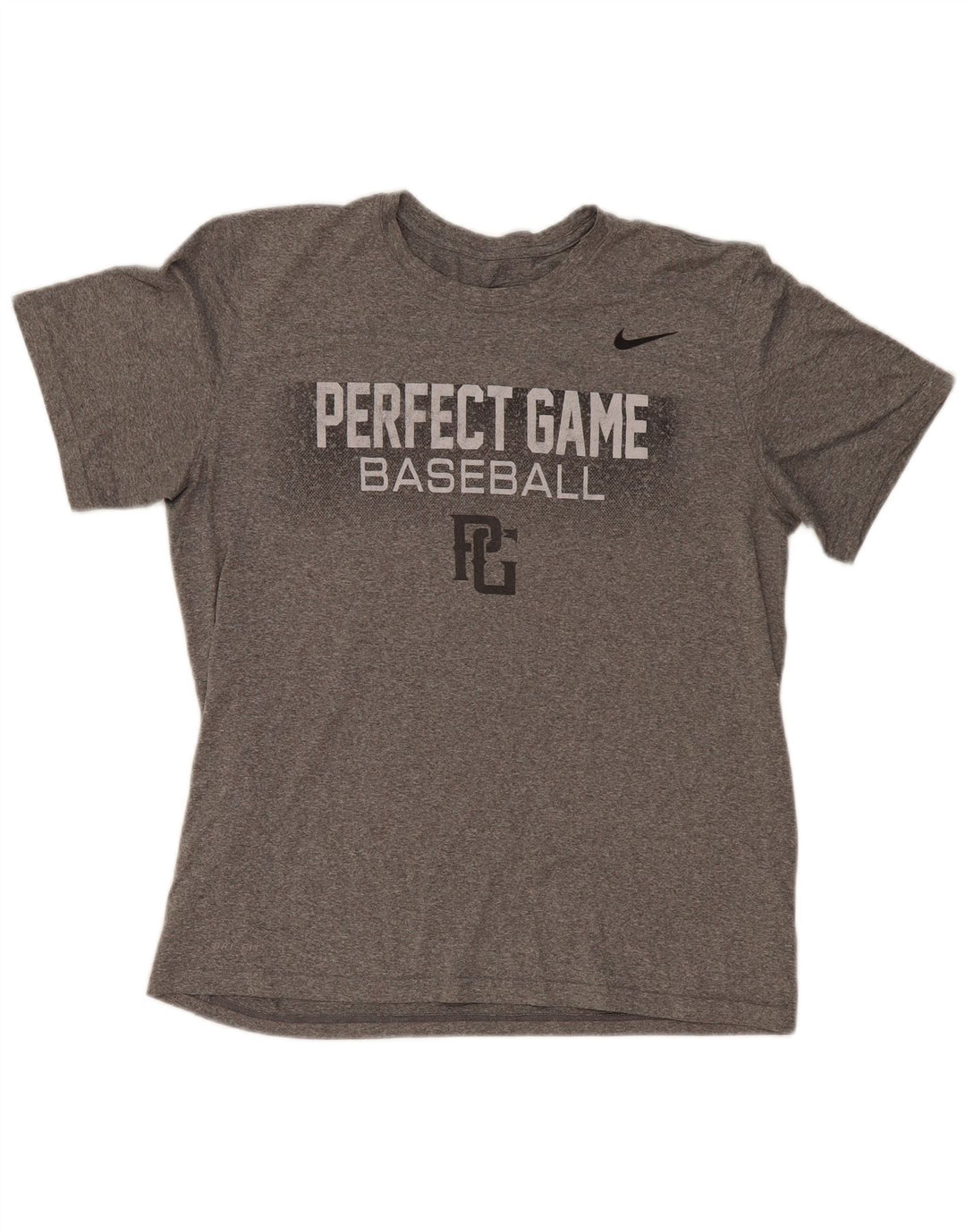 Tricou grafic Nike Dri Fit pentru bărbați Top mare, gri, poliester cu pături