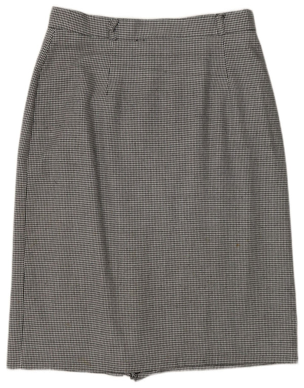 ST. BERNARD Womens Midi Straight Skirt UK 16 Large W30  Black Houndstooth