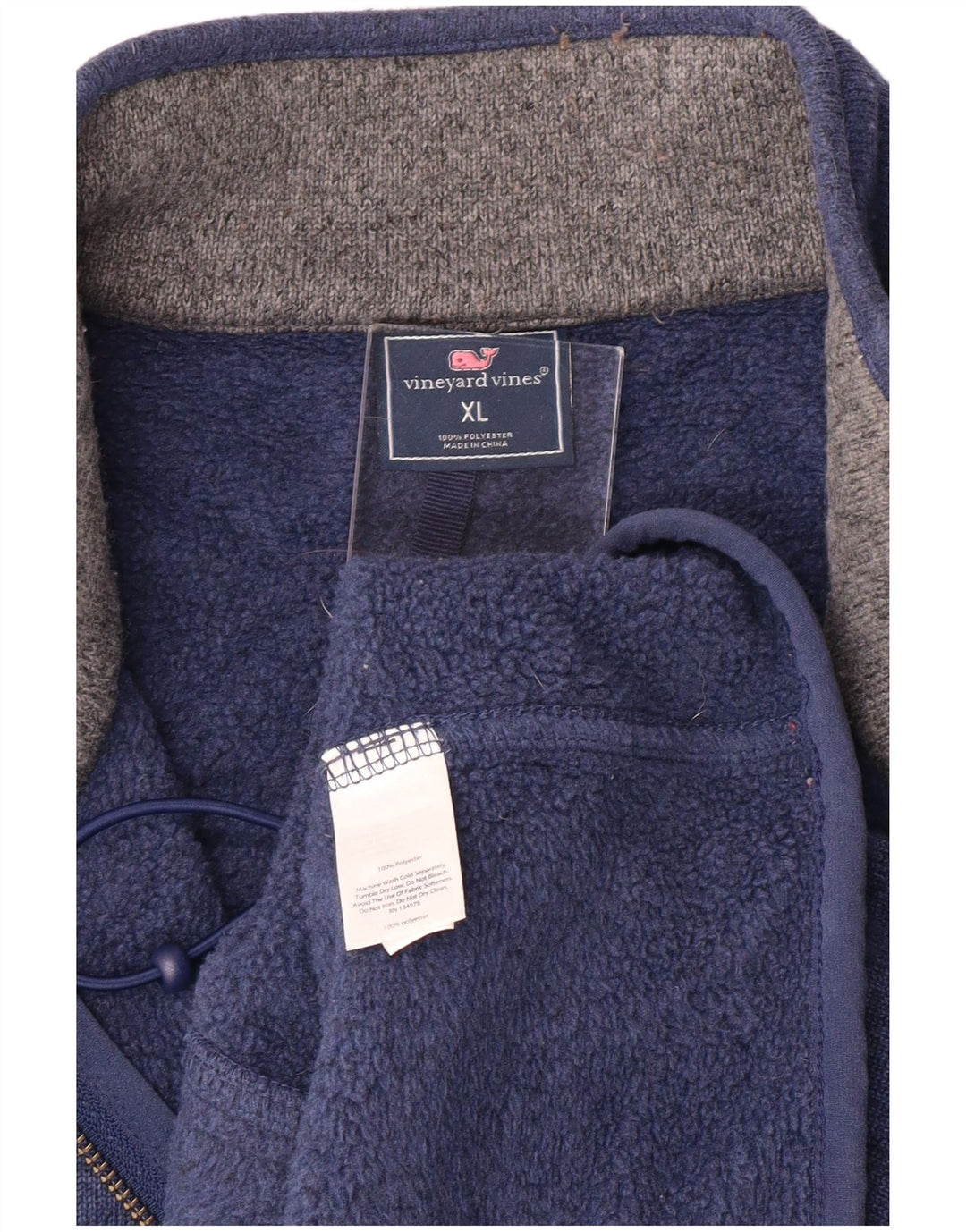 Vineyard Vines Jachetă de trening fără mâneci pentru bărbați XL Blue Flecked Preppy