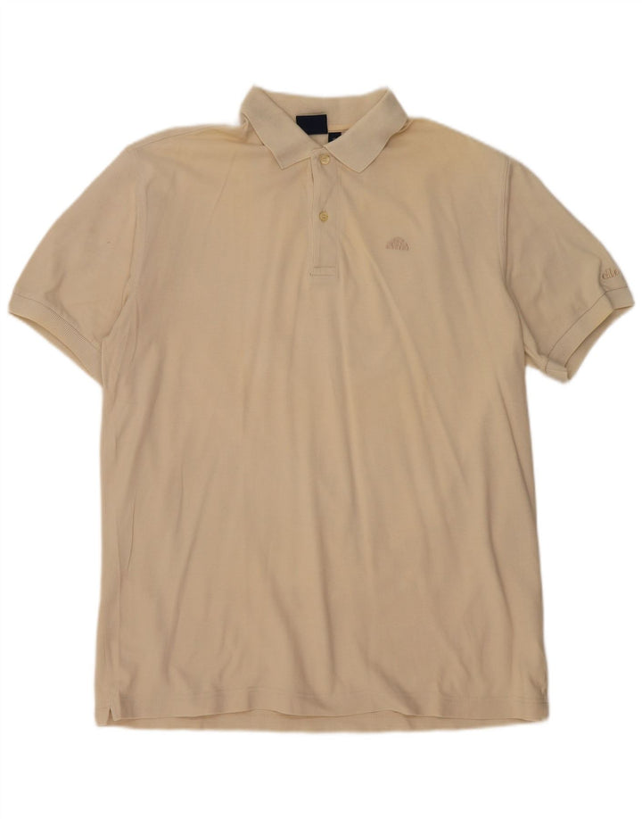 ELLESSE Mens Polo Shirt XL Beige Cotton