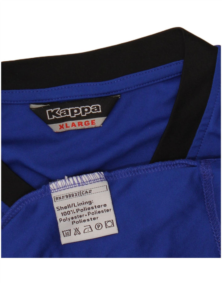 Tricou grafic KAPPA pentru femei, UK 18 XL, poliester color-bloc albastru