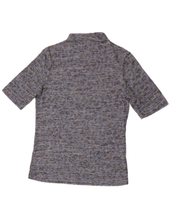 Tricou pentru femei Marks & Spencer Top UK 12 Medium Blue Animal Print Viscoza