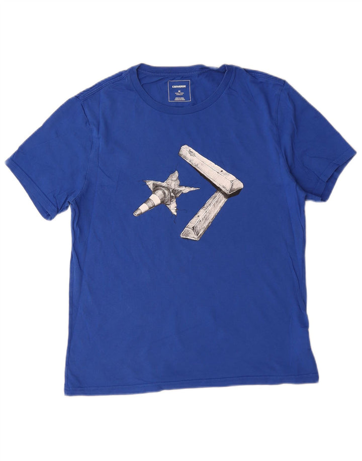 Tricou grafic Converse pentru bărbați Top mediu albastru bumbac
