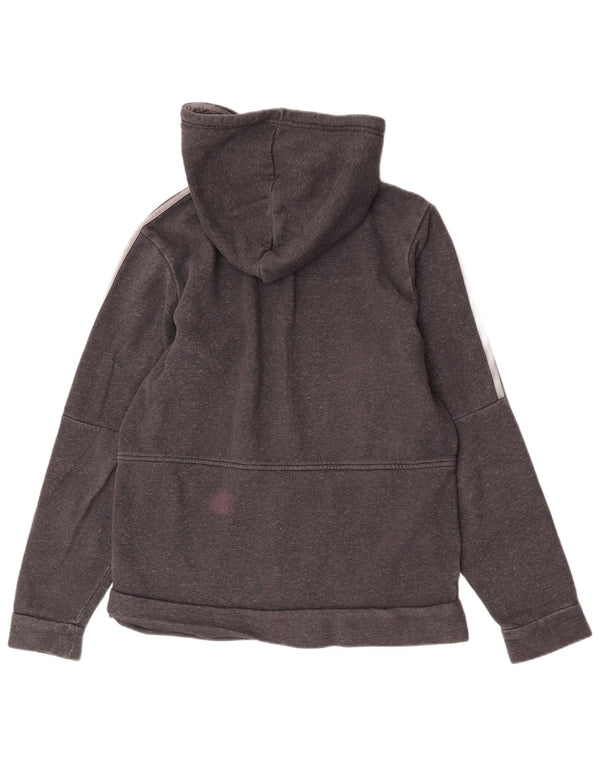 Pulover Adidas pentru bărbați, cu fermoar, bumbac, gri mediu