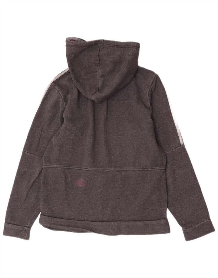 Pulover Adidas pentru bărbați, cu fermoar, bumbac, gri mediu