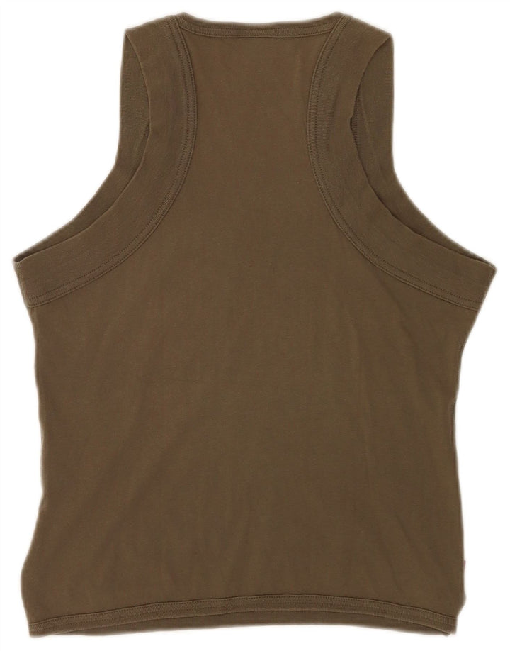 Vest Vest Top Femei Levi's UK 12 Medium Khaki Bumbac