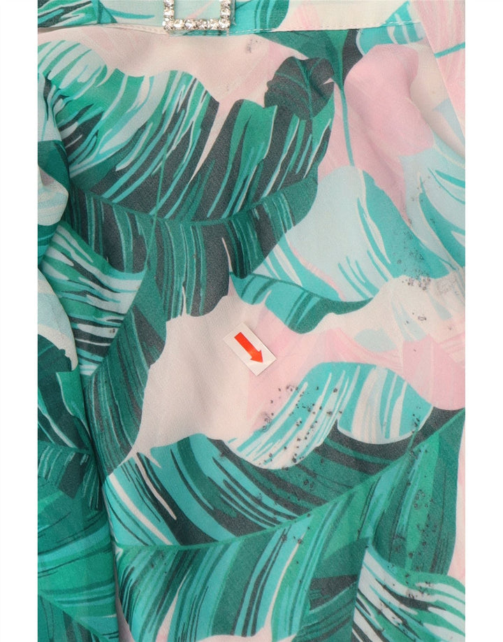 Fustă A-Line GUESS pentru femei UK 12 Medium W28 Blue Floral Poliester