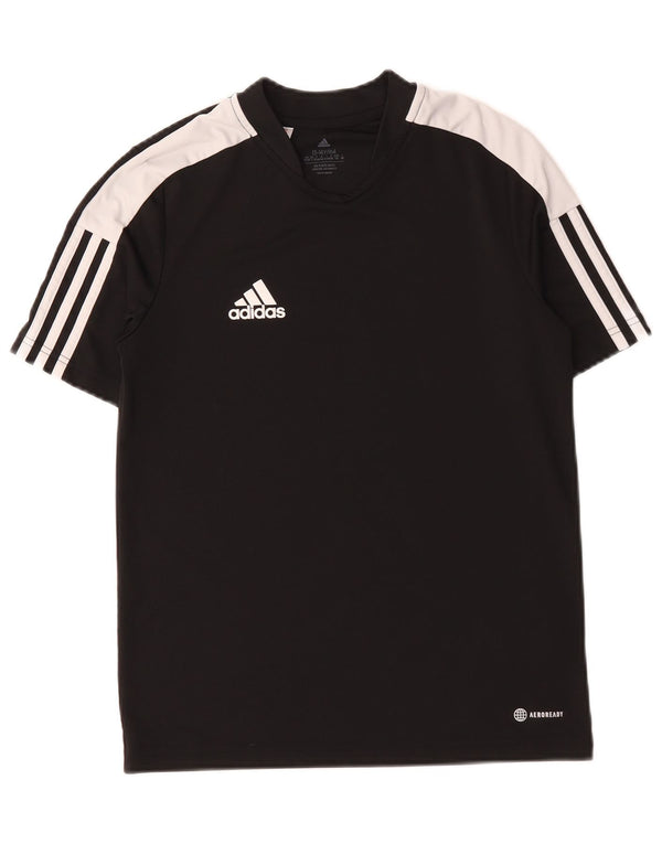 Tricou Adidas Aeroready pentru baieti Top 13-14 ani Poliester negru color bloc