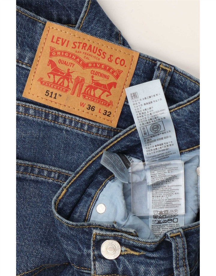 Blugi Levi's 511 Slim pentru bărbați W36 L32 Bumbac albastru