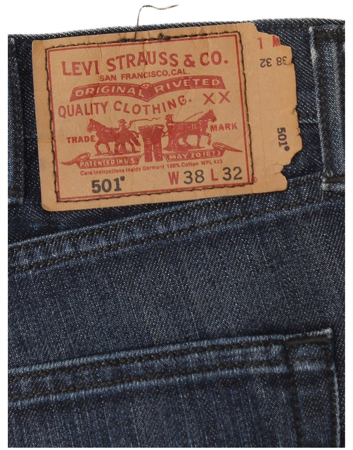 Blugi drepti pentru bărbați Levi's 501 W38 L30 bumbac bleumarin