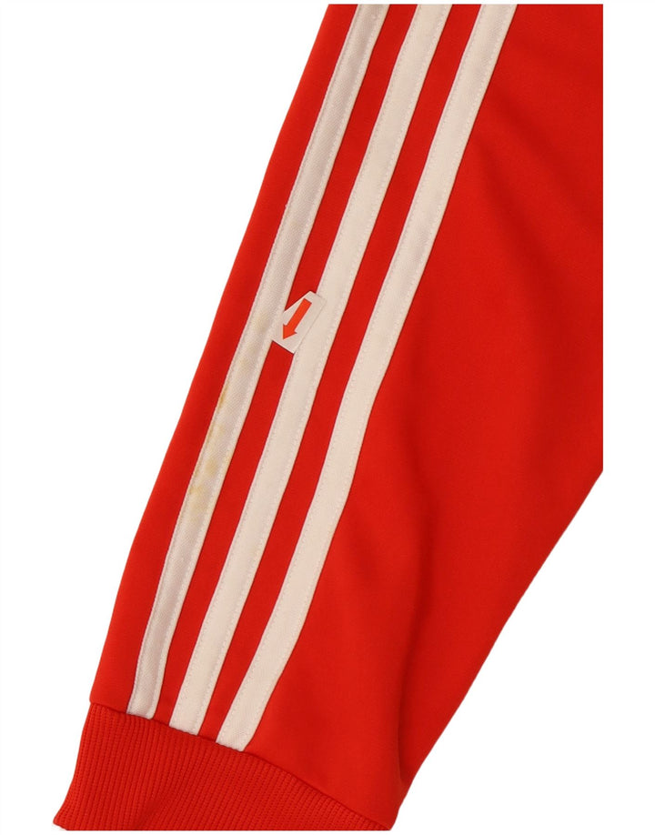 Jachetă de top pentru trening Adidas Primegreen pentru femei UK 12/14 Poliester roșu mediu