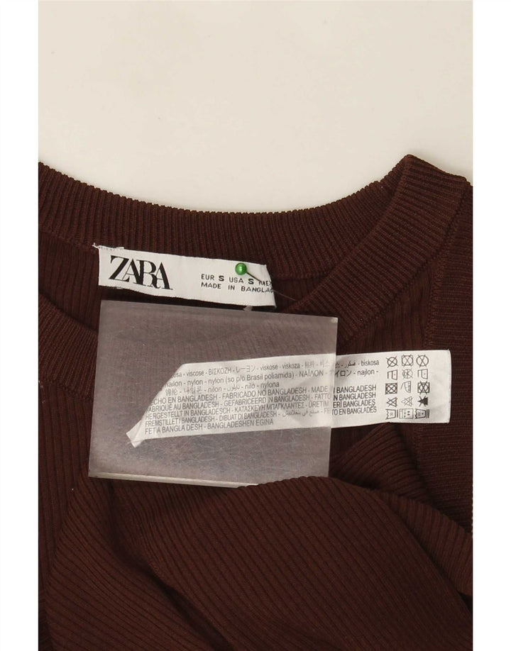 Vestă pentru femei Zara UK 8 Small Brown Viscose