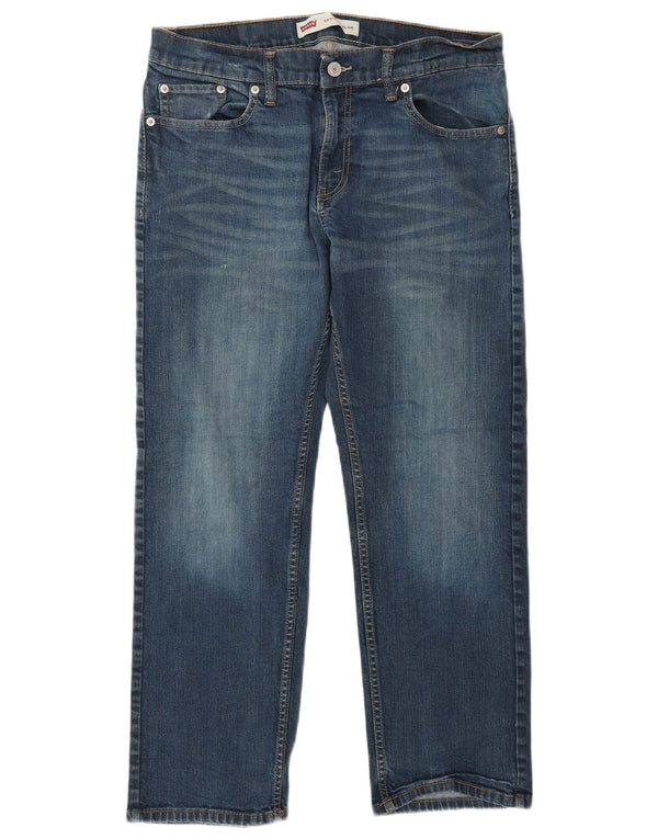 Jeans Levi's pentru fete Husky Regular drepte 13-14 ani W33 L28 albastru bumbac