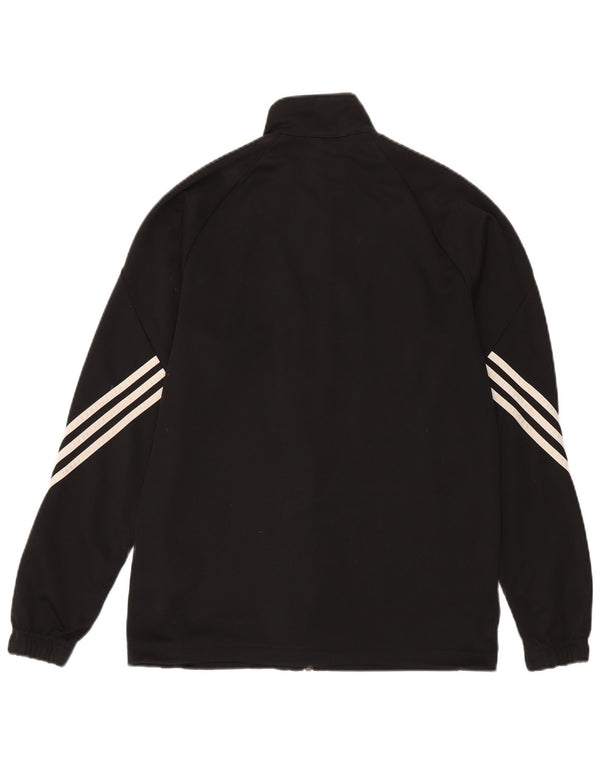 Jachetă de top pentru trening Adidas Climalite pentru bărbați, poliester mediu negru