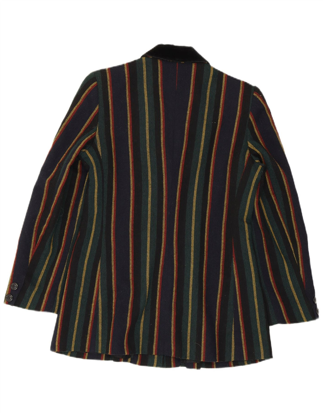 Jachetă pentru femei VINTAGE cu 2 nasturi, UK 10, cu dungi mici, multicolore