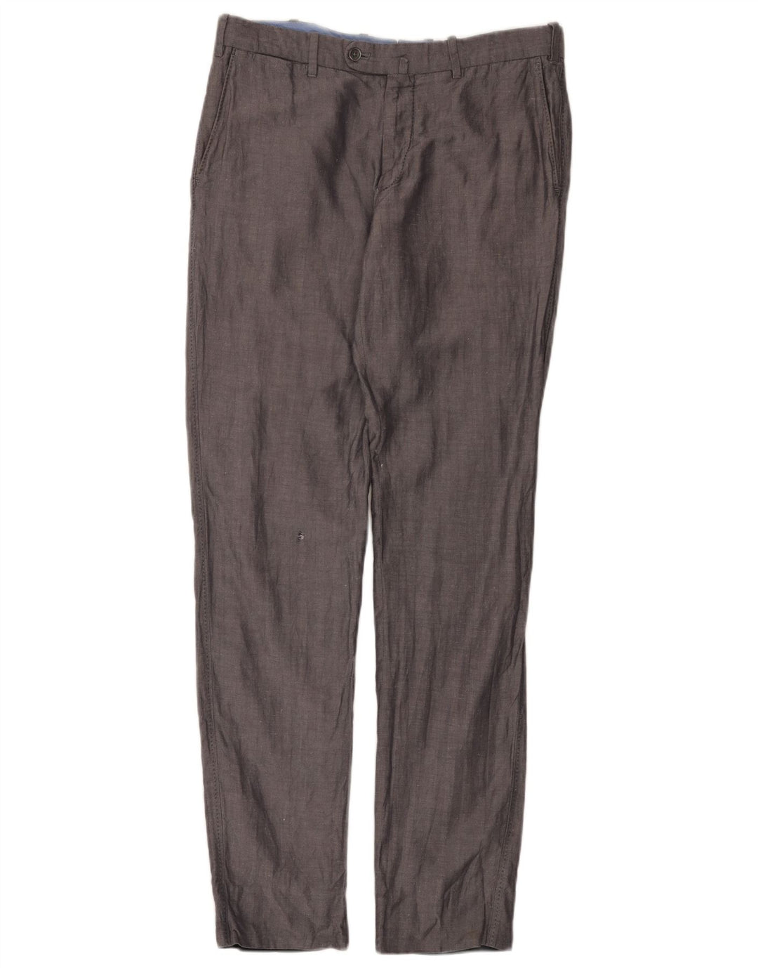 Massimo Dutti Pantaloni de costum subțiri pentru bărbați EU 42 L32 L32 L32 Gri Herringbone