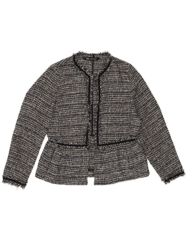 Jachetă blazer supradimensionată pentru femei Zara UK 6 XS Poliester cu dungi negre