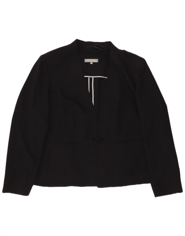 Jachetă pentru femei Marks & Spencer Open Blazer UK 20 2XL Poliester negru