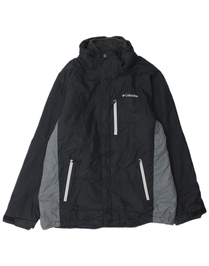 Jachetă Columbia pentru bărbați Interchange Windbreaker UK 40, mare, negru, color block