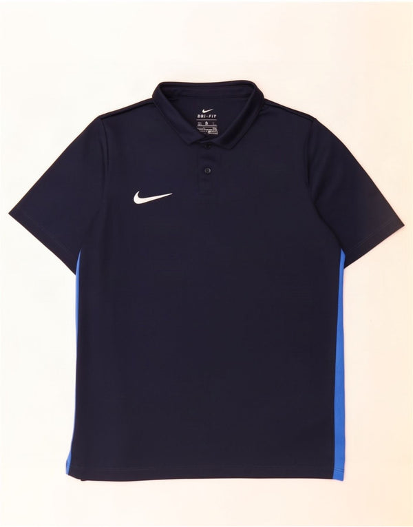 Tricou polo Nike pentru băieți Dri Fit 13-14 ani XL bleumarin poliester color bloc