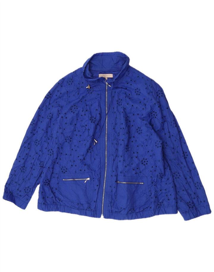 Jachetă bomber pentru femei Laura Ashley UK 20 2XL Bumbac albastru