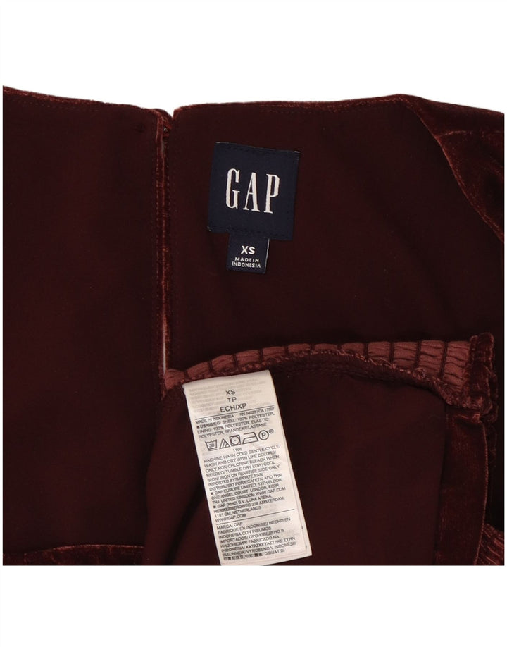 Gap Womens Crop Vest Top UK 6 XS Burgundy Poliester