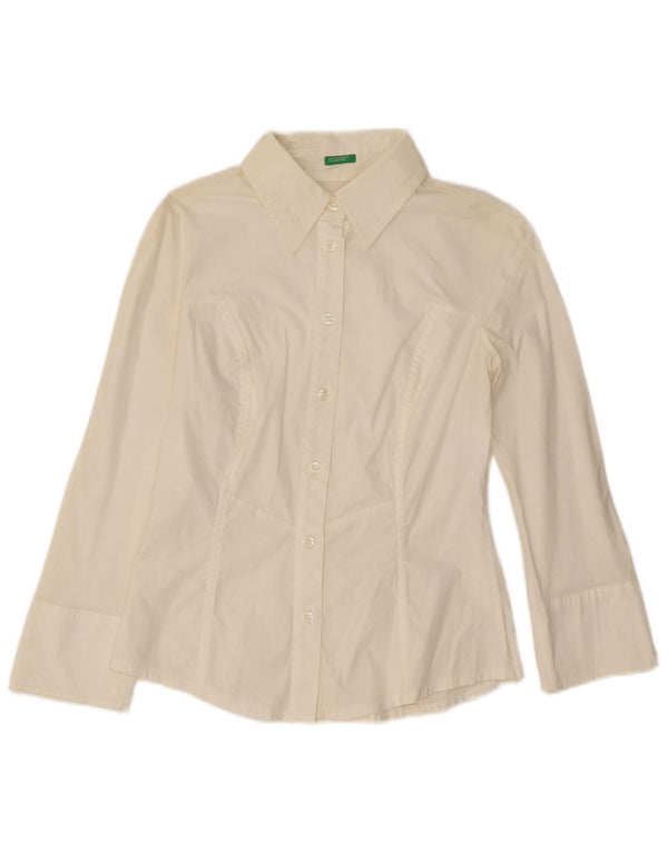 Cămașă Benetton pentru femei UK 10 Small White Bumbac