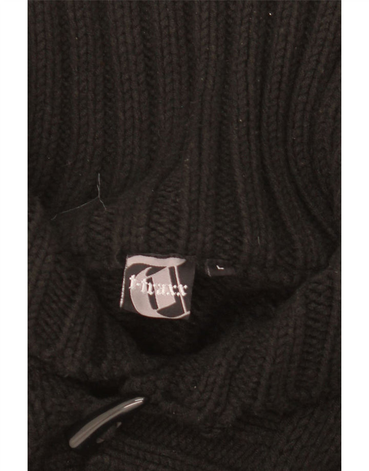 Cardigan Vintage pentru bărbați, mare, negru, acrilic
