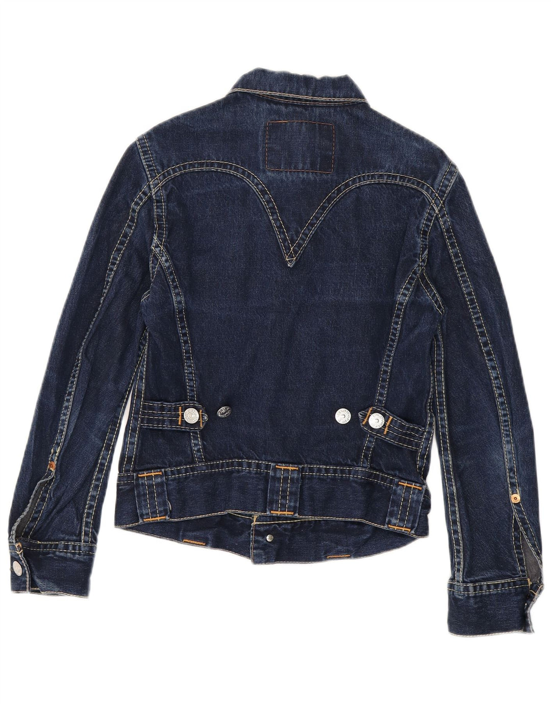Jachetă Levi's Crop Denim UK 10 Small Blue Bumbac