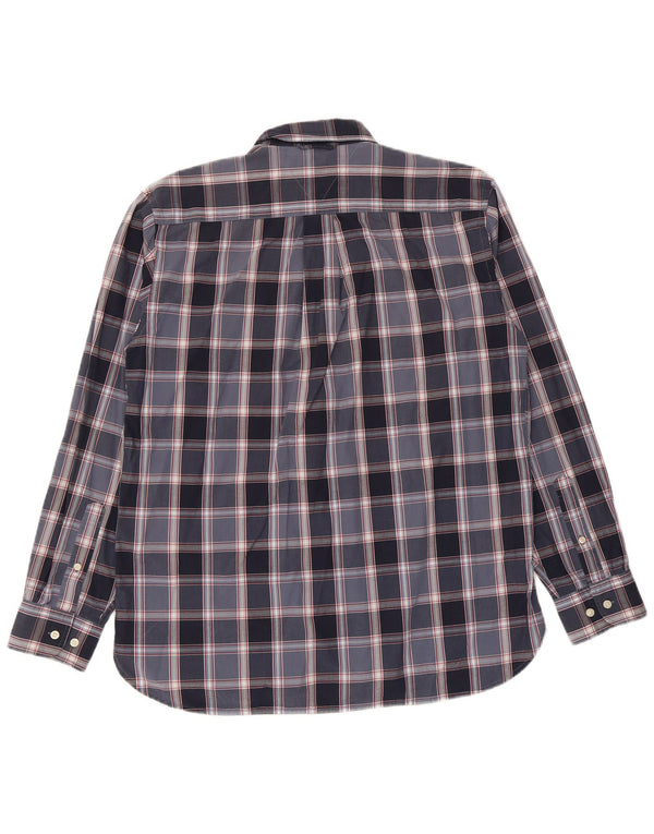 Cămașă pentru bărbați Tommy Hilfiger, bumbac carouri, albastru marin mediu