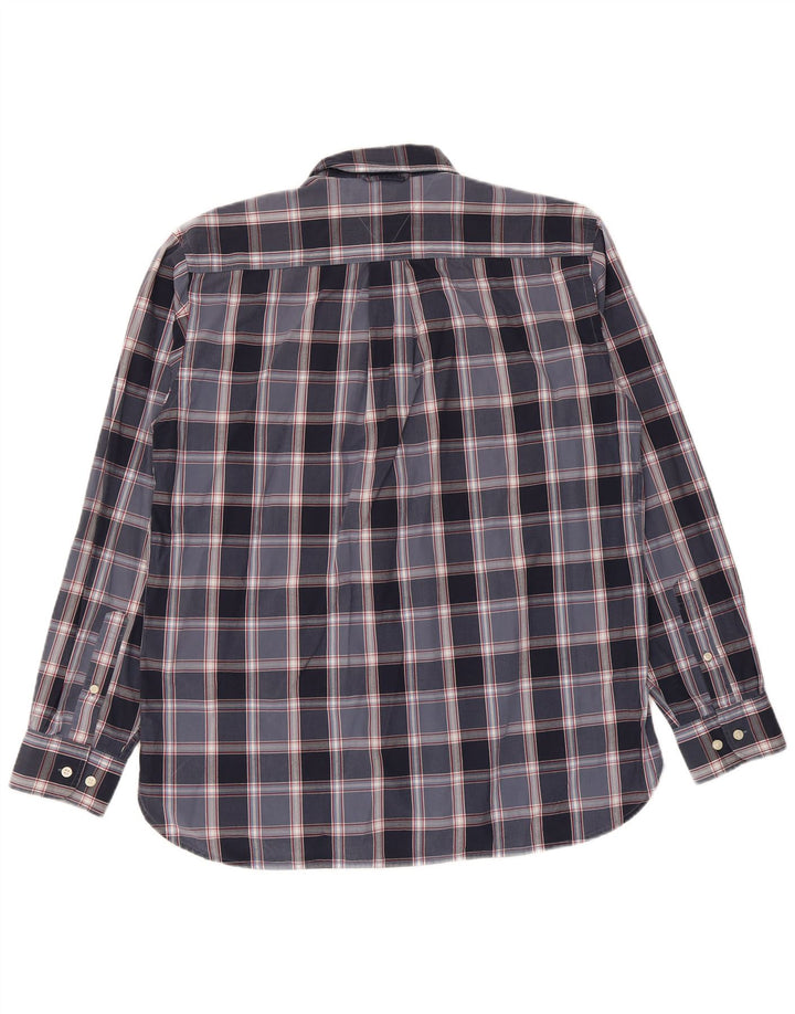 Cămașă pentru bărbați Tommy Hilfiger, bumbac carouri, albastru marin mediu