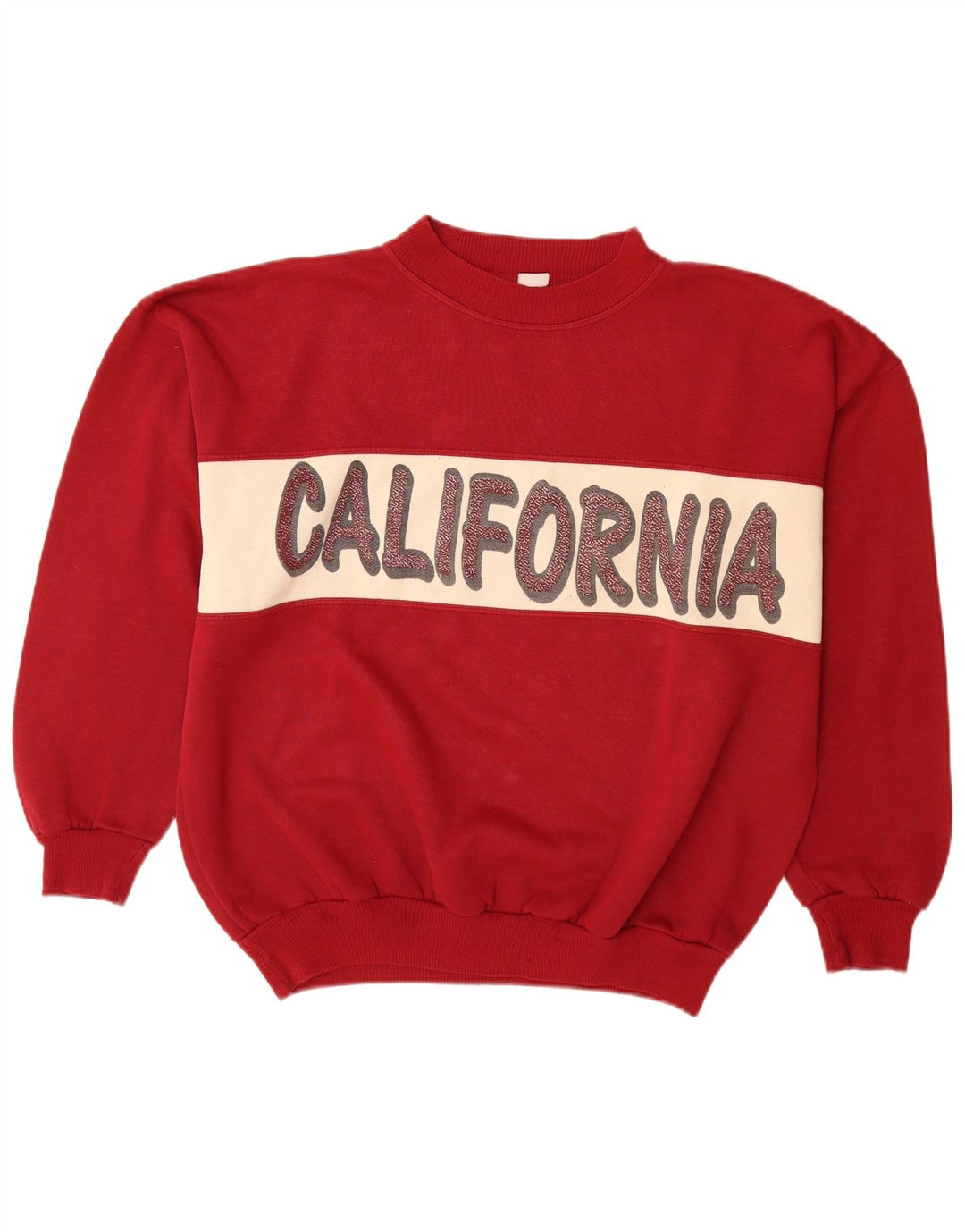 Pulover cu grafică vintage pentru bărbați, XL, roșu, bloc de culoare