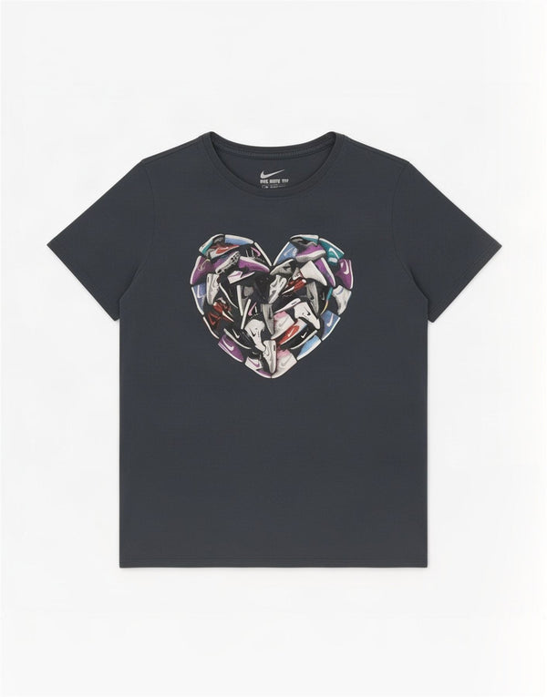 Tricou grafic Nike pentru femei Top UK 14 Large Gri