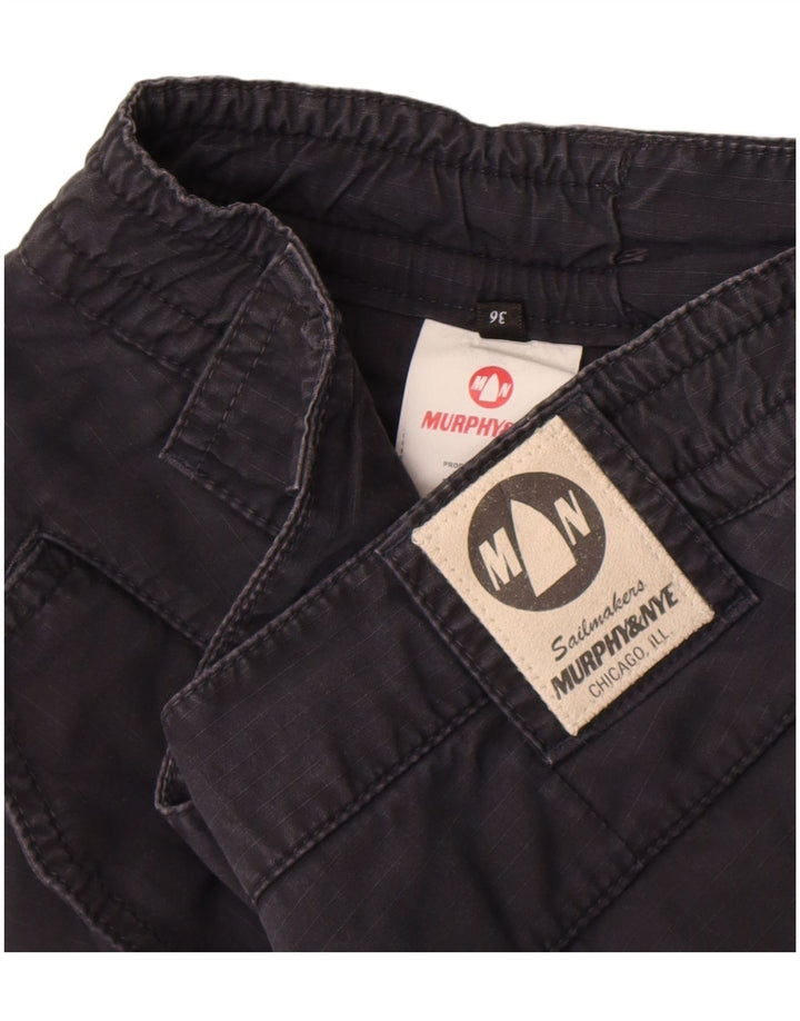Pantaloni scurți cargo pentru bărbați Murphy & Nye W36 mari, bumbac bleumarin