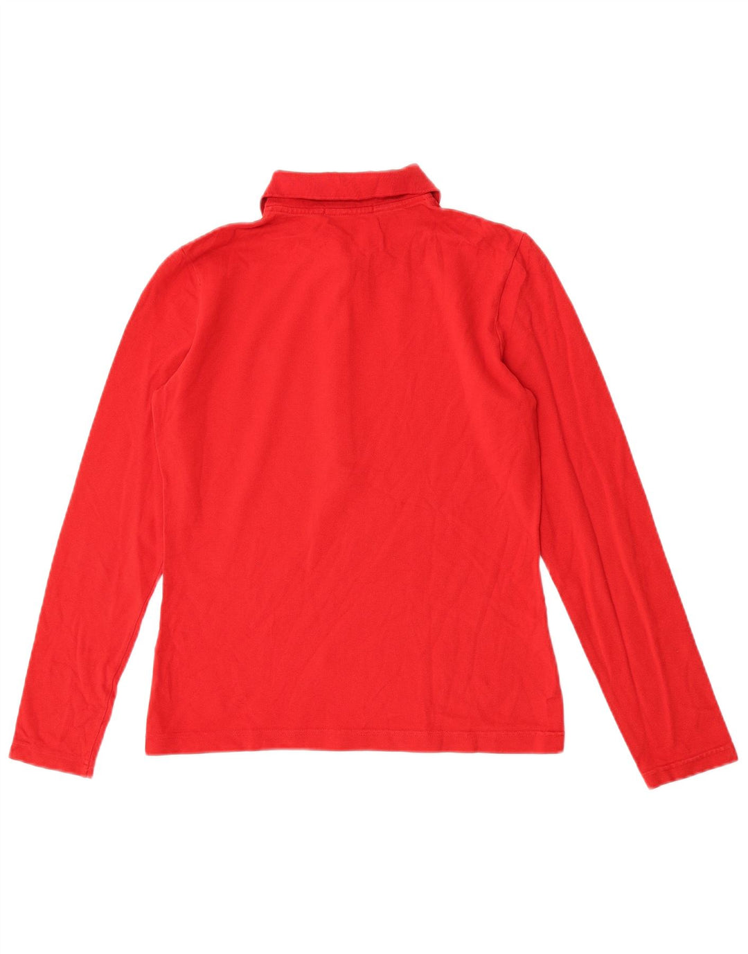 Tricou polo pentru femei Lacoste cu mânecă lungă, mărimea 40, bumbac roșu mediu