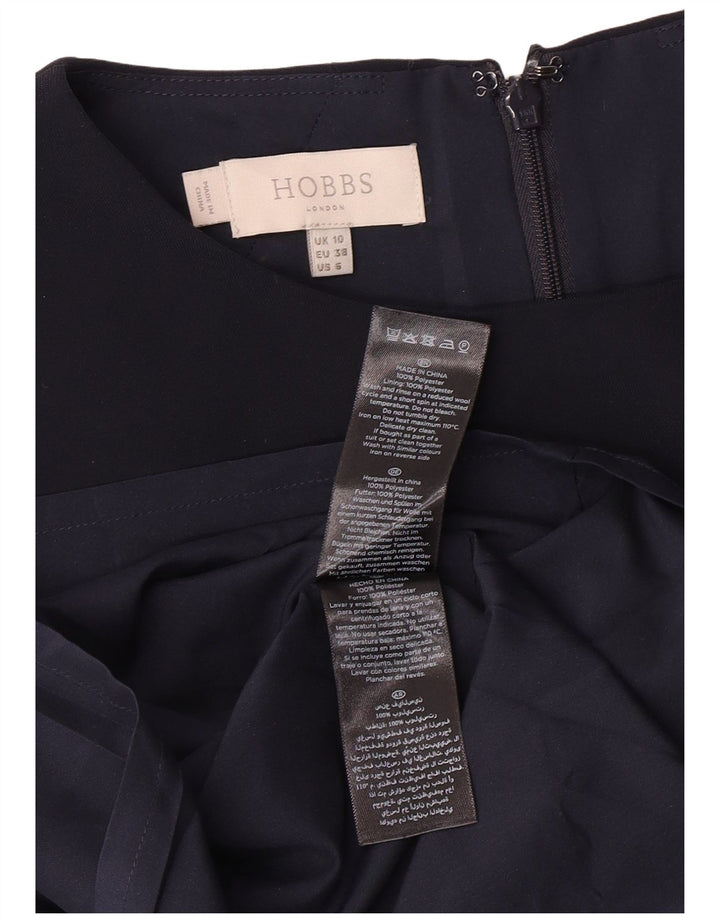 HOBBS Womens Sheath Dress UK 10 Small Navy Blue Polyester