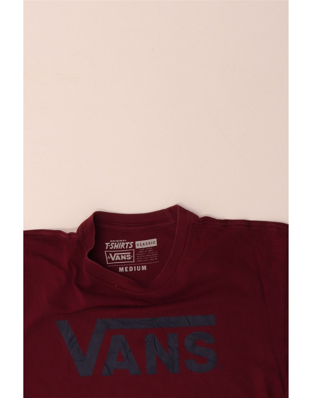 Tricou grafic pentru bărbați VANS Top Medium Burgundy Bumbac