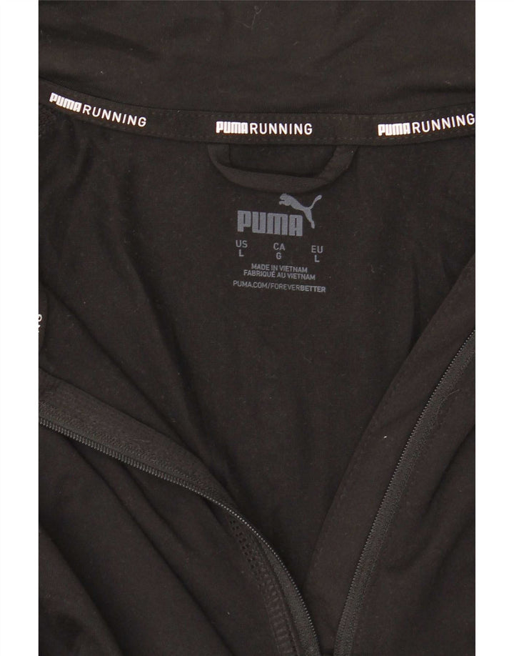 Top de trening Puma pentru bărbați, cu fermoar și gât, negru