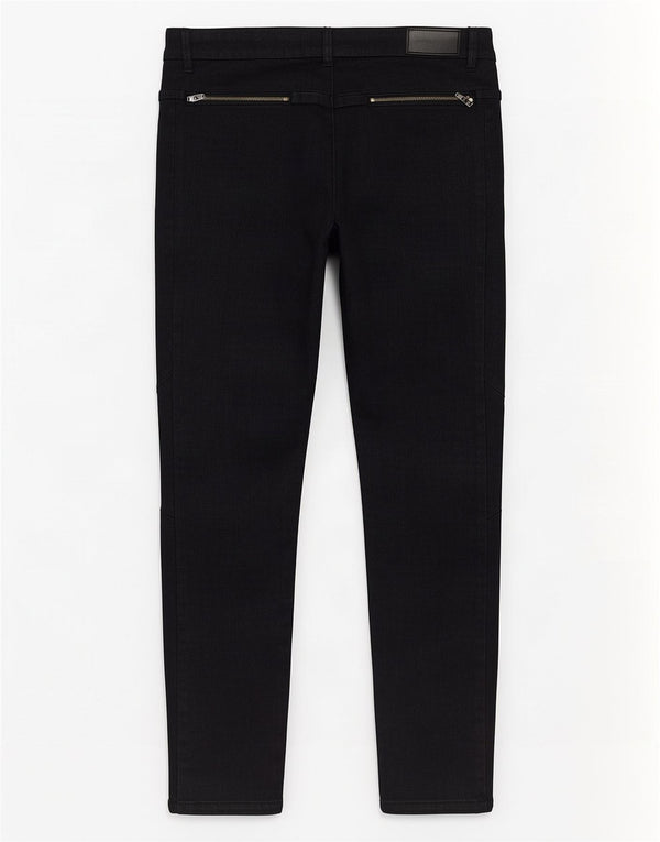Pantaloni slim din piele Calvin Klein pentru femei W28 L27 negri