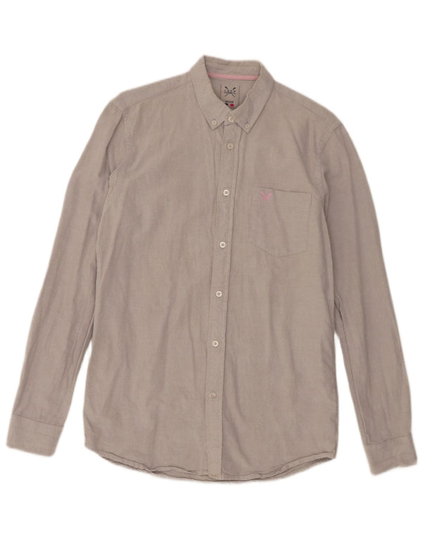 Crew Clothing Cămașă pentru bărbați, bumbac, gri mediu